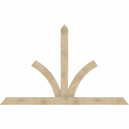 Ekena Millwork Richland Rough Sawn Timber Gable Bracket, Douglas Fir, 108"W x 68"H x 4"D x 6"F, 15/12 Pitch GBW108X68X0406RIC00RDF